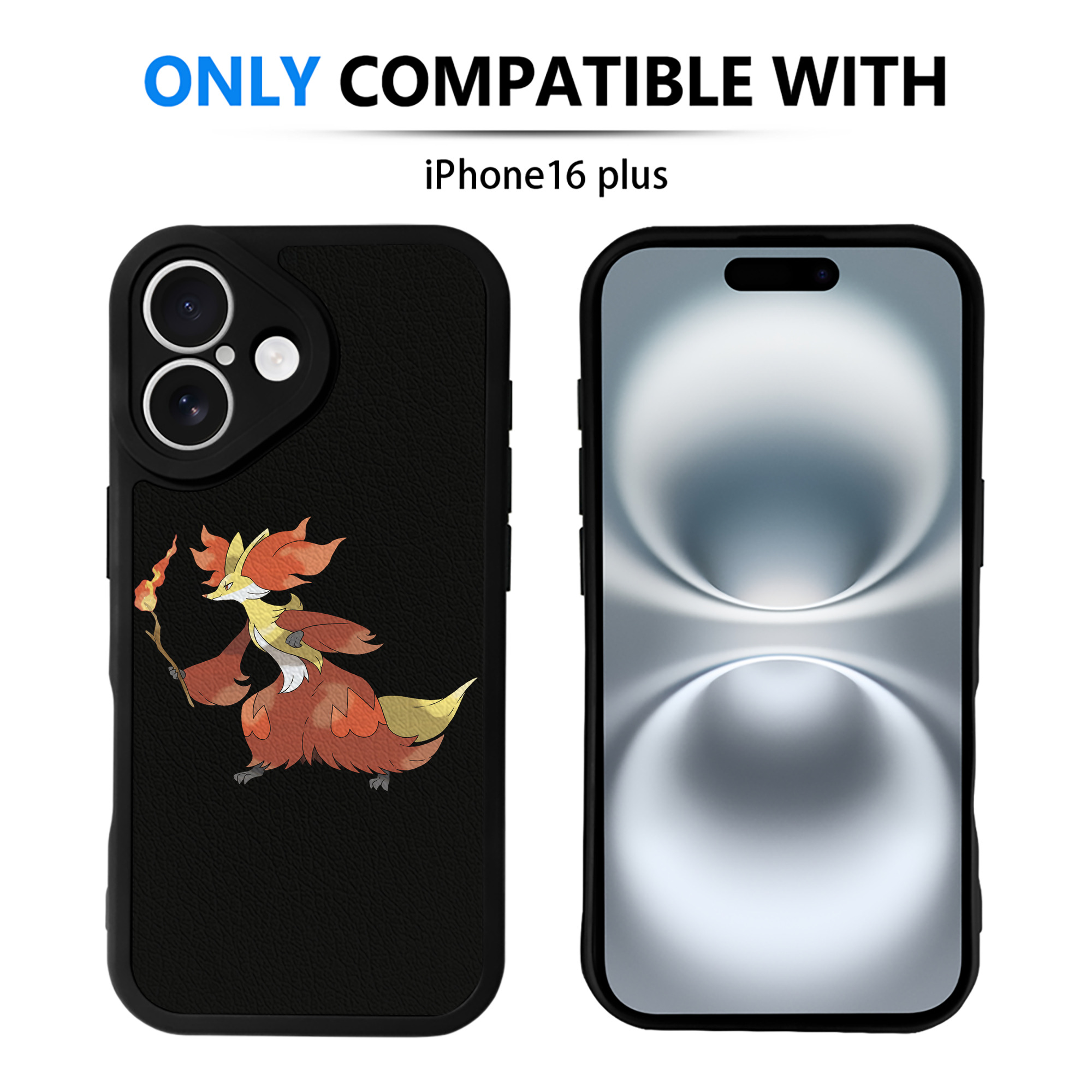 （画像用） ポケットモンスター Pokémon 【iPhone 16シリーズ対応】シリコンスマホケース（レザー調） 材質：シリコン